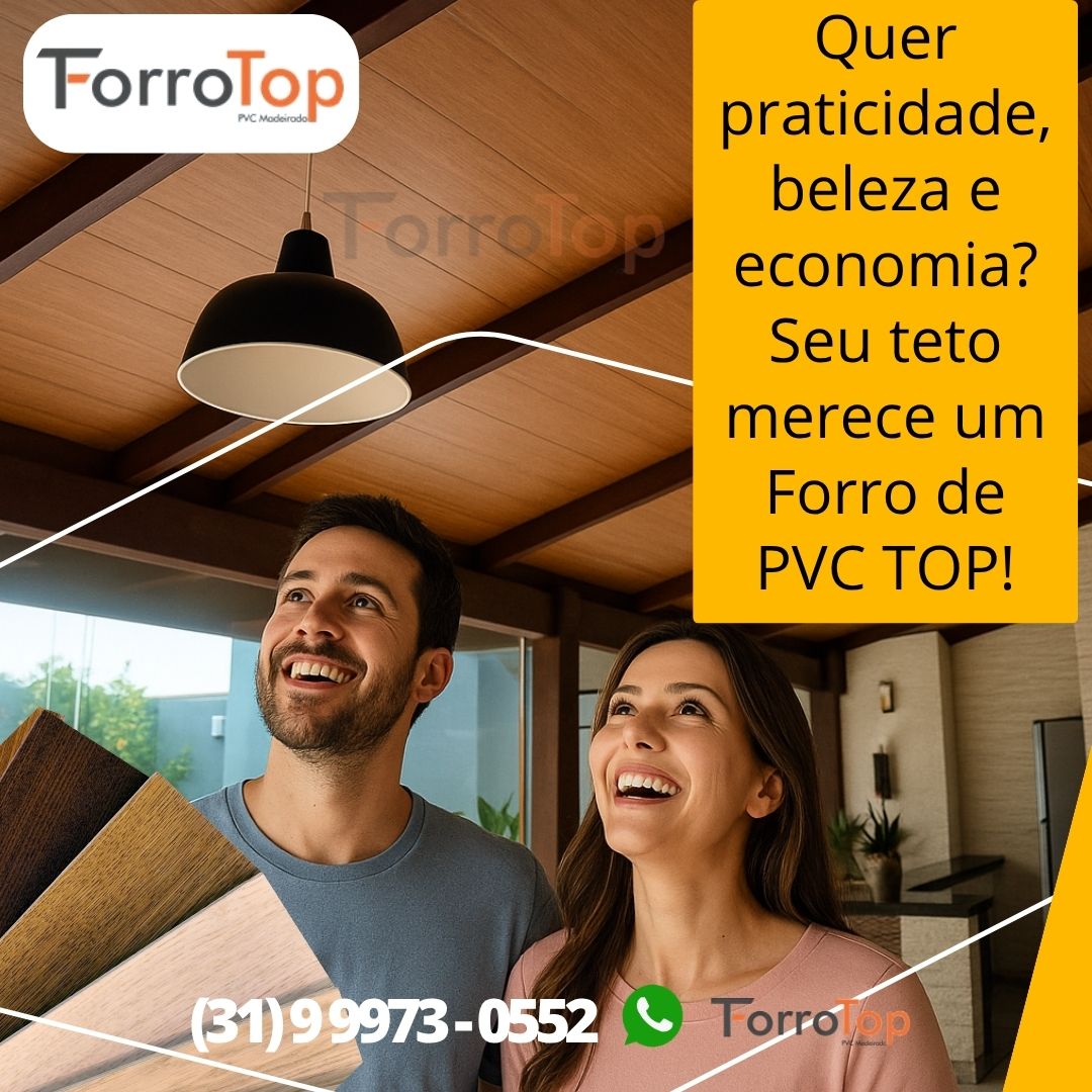 Forro de PVC amadeirado